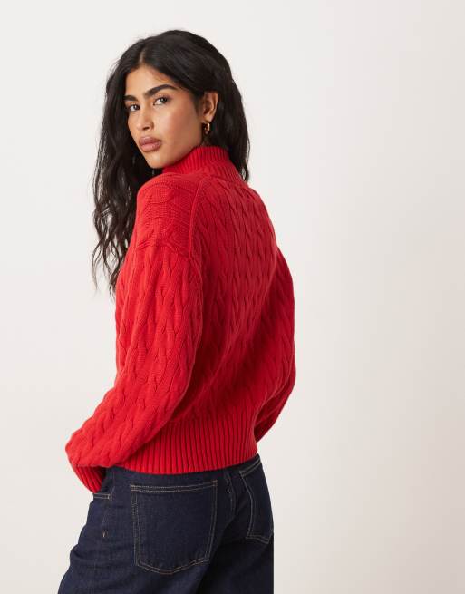 Jersey rojo con media cremallera de Polo Ralph Lauren, 4 de 4