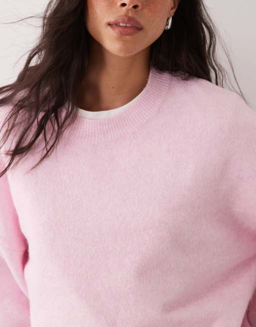 Jersey rosa claro con sisas caídas de punto de JDY, 3 de 4
