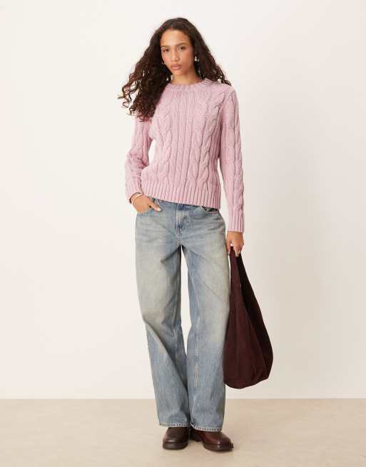 Jersey rosa claro de punto de ochos de Wrangler, 2 de 4
