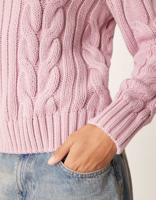 Jersey rosa claro de punto de ochos de Wrangler, 3 de 4