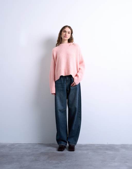 Jersey rosa de punto mullido de mezcla de lana Ultimate de Topshop, 3 de 4