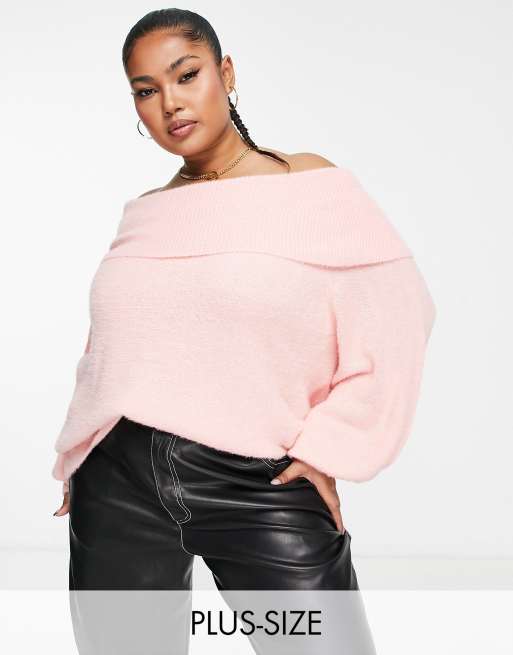 Jersey rosa de punto mullido de Vila Curve