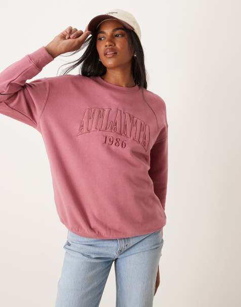 Jersey rosa extragrande con texto "Atlanta" de New Look - view 1