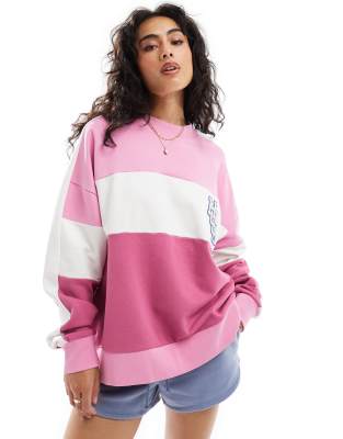 Jersey rosa holgado de punto de HUGO Blue