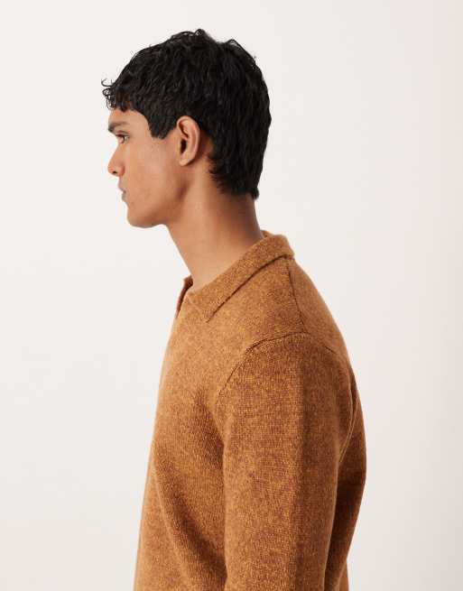 Jersey tostado holgado con muesca en el cuello de punto de ASOS DESIGN, 3 de 5
