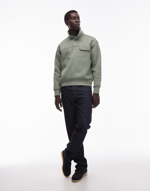 Jersey verde claro con tapeta corta de botones APAC de Dickies, 2 de 5