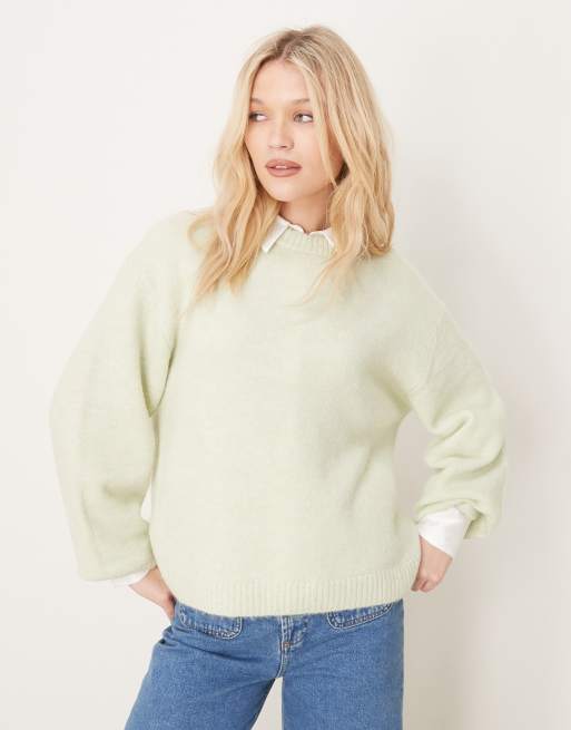 Jersey verde claro de punto muy suave de Gina Tricot