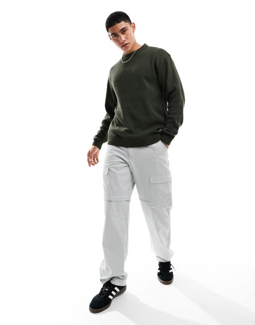 Jersey verde con hombros caídos de punto de Jack & Jones Essentials, 3 de 4