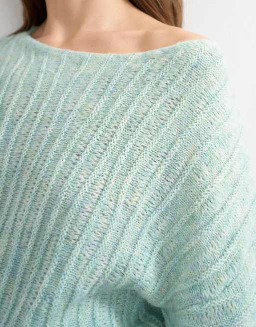 Jersey verde menta con cuello barco y textura ondulada de punto de Topshop, 4 de 4