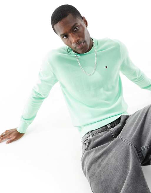 Jersey verde menta con cuello redondo 1985 de Tommy Hilfiger