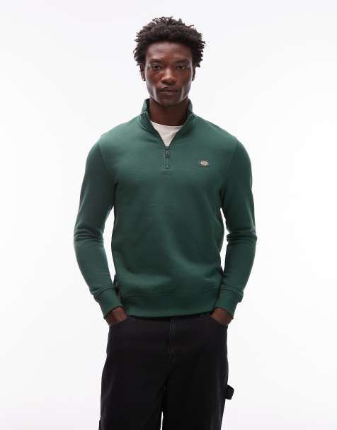Jersey verde oscuro con cremallera corta Oakport de Dickies - view 1