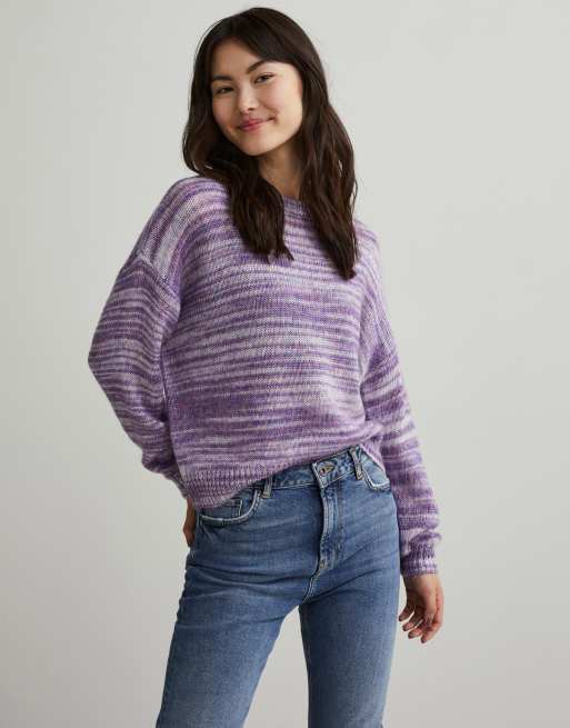 Jersey violeta con cuello redondo y diseño degradado de Pieces