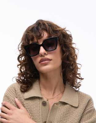 Jimmy Fairly - Teh Wind - Cat-Eye-Sonnenbrille in Schwarz