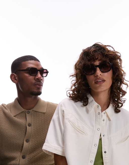 Jimmy Fairly - The Darren - Lunettes de soleil carrées - Écaille de tortue, 2 de 4
