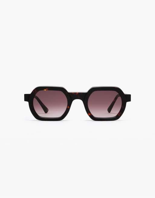 Jimmy Fairly - The Darren - Lunettes de soleil carrées - Écaille de tortue, 3 de 4