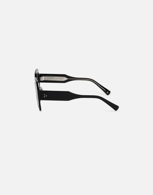 Jimmy Fairly - The Dita - Oversized vierkante zonnebril in zwart , 5 van 5
