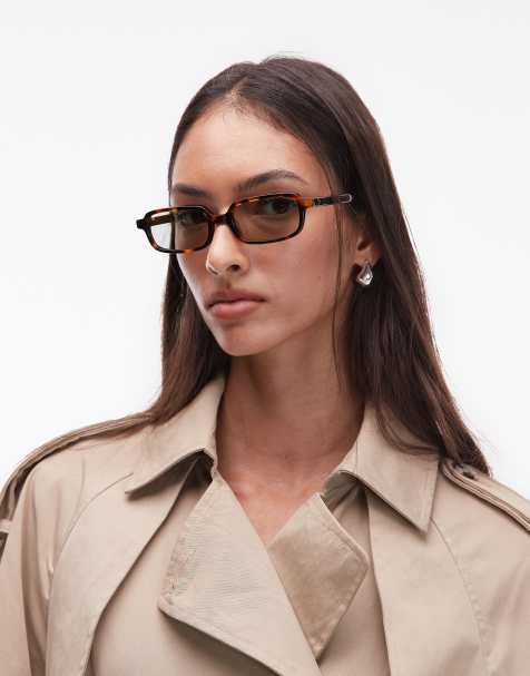 Jimmy Fairly - The Kaya - Lunettes de soleil rectangulaires à verres teintés - Écaille de tortue - view 1