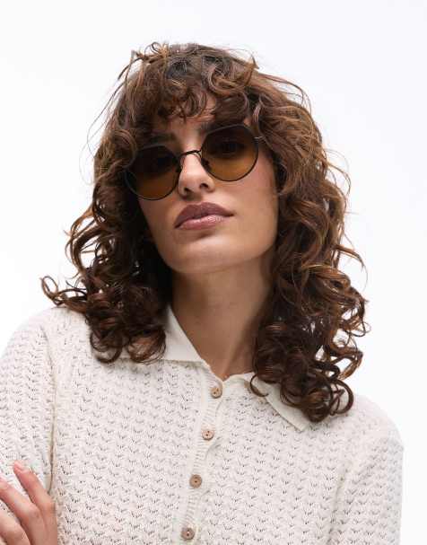 Jimmy Fairly – The Vietri – Hexagonformade solglasögon i metall med tonade linser - view 1