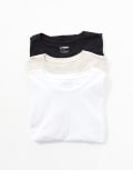 [JJ Rebel] JJ Rebel 3 pack oversized t-shirts in black, white & beige-Multi S Multi