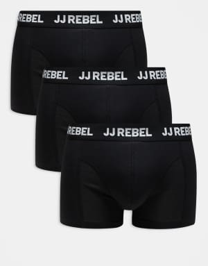 JJ Rebel 3 pack trunks in black