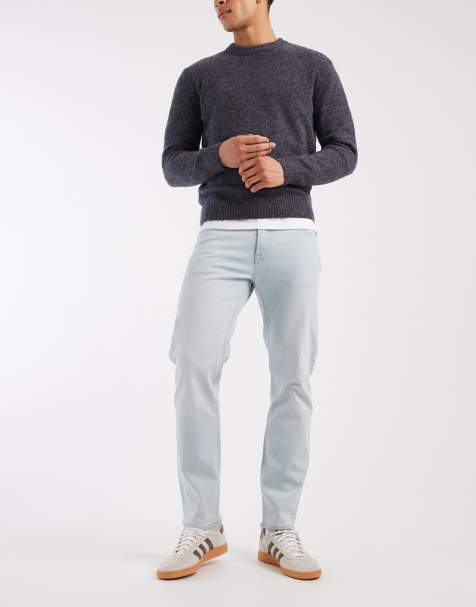 JJ Rebel – Adam – Ljusblå, avsmalnande jeans - view 1