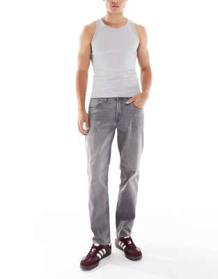 Adam - Schmal zulaufende Jeans in Hellgrau Grau W36 L34