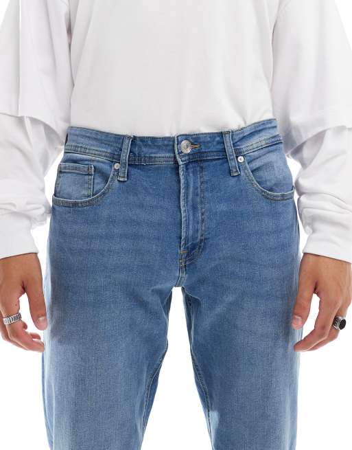 JJ Rebel – Adam – Schmal zulaufende Jeans in Mittelblau , 4 von 5