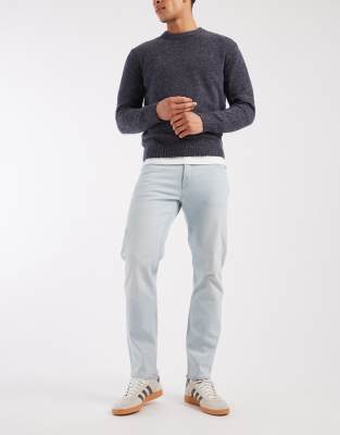 Jj Rebel Adam Straight Jeans In Blue
