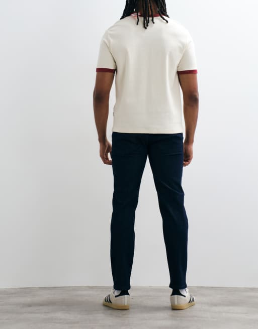JJ Rebel Adam tapered fit jeans in dark blue wash, 3 of 5