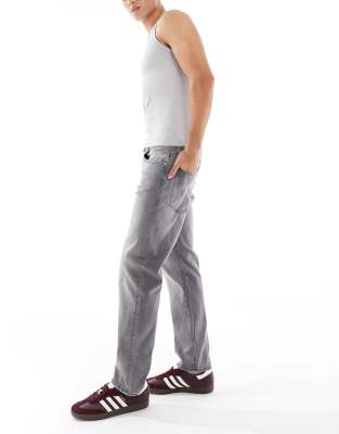Jj Rebel Adam Tapered Fit Jeans In Gray