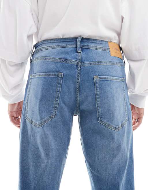JJ Rebel - Adam - Toelopende jeans in middenblauw , 5 van 5