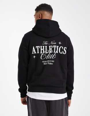 JJ Rebel JJ Rebel back graphic hoodie in black