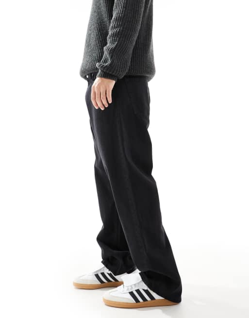 JJ Rebel baggy jeans in black wash 