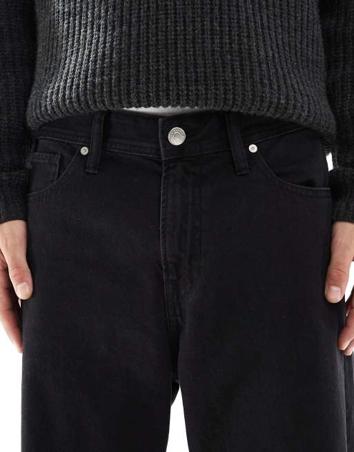 JJ Rebel baggy jeans in black wash 