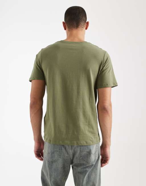 JJ Rebel – Basic-T-Shirt in Grün mit regulärer Passform, 3 von 5
