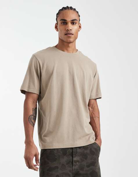JJ Rebel – Beige, kraftig t-shirt med textur - view 1