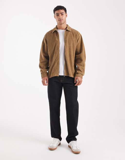 JJ Rebel – Beige overshirt i manchester, 2 av 5