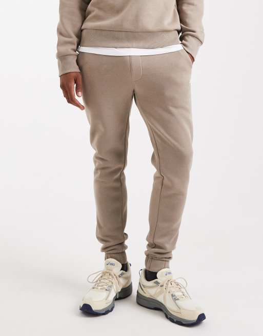 JJ Rebel - Beige smalle joggingbukser med logo, 2 af 5