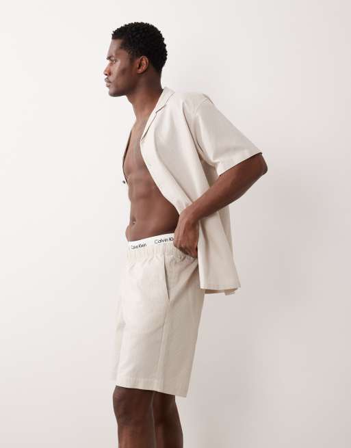 JJ Rebel – Beige, våfflade shorts, del av set, 3 av 5