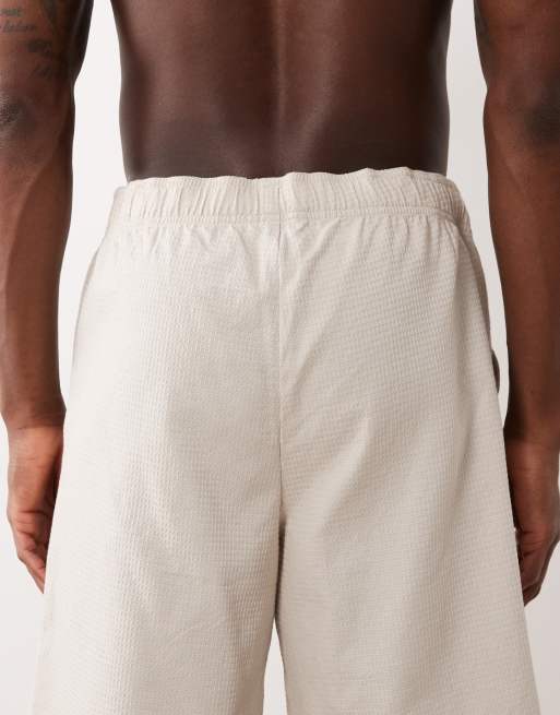 JJ Rebel – Beige, våfflade shorts, del av set, 5 av 5