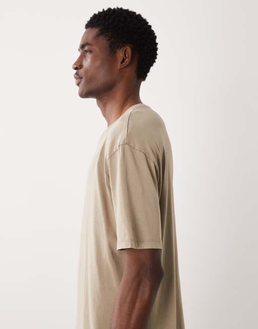 JJ Rebel – Beżowy T-shirt oversize, 4 z 5