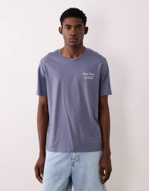 JJ Rebel - Blå oversized T-shirt med Calfornia-print, 5 af 5