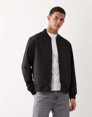 Jj Rebel Bomber Jacket In Black