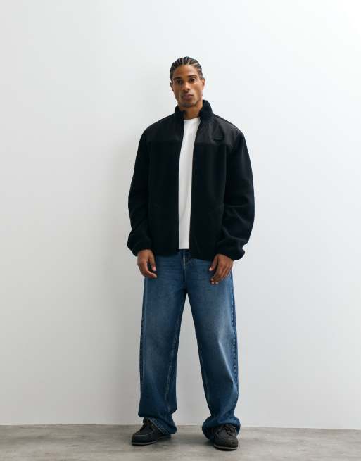 JJ Rebel borg fleece jacket in black, 2 of 5