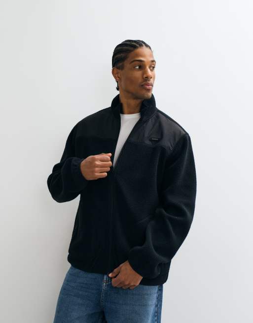 JJ Rebel borg fleece jacket in black, 3 of 5