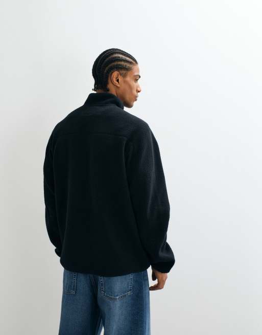 JJ Rebel borg fleece jacket in black, 4 of 5