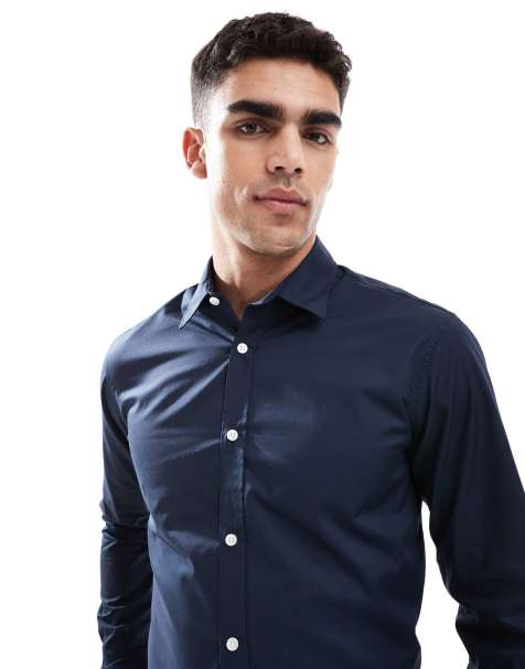 JJ Rebel - Camicia a maniche lunghe color blu navy - view 1