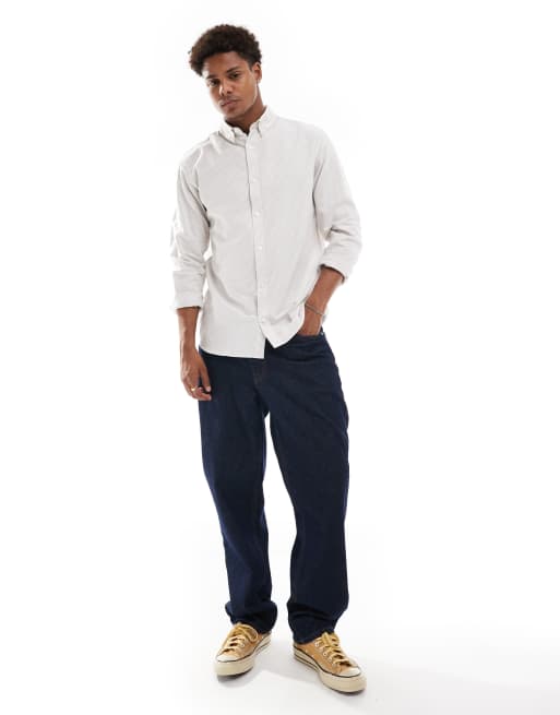 JJ Rebel - Camicia Oxford beige a righe , 4 di 4