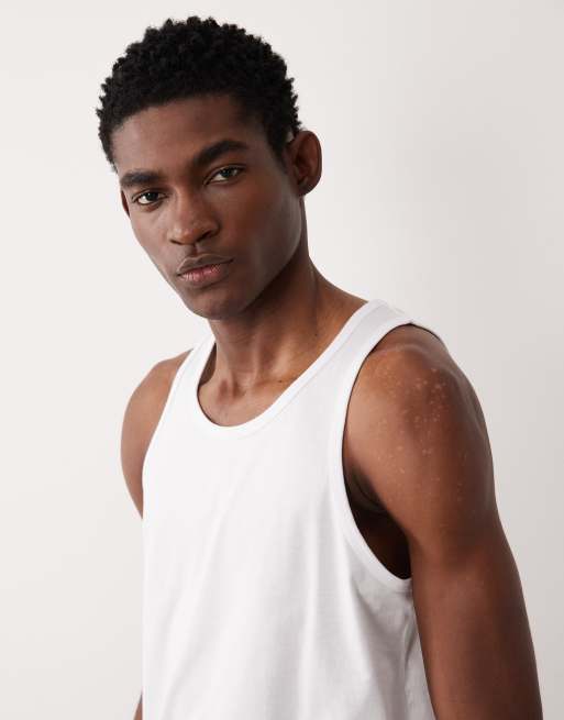 JJ Rebel - Camiseta blanca básica sin mangas, 4 de 5