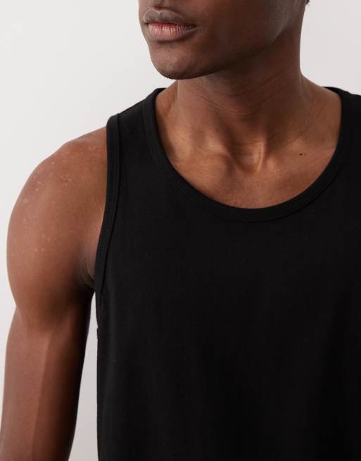 JJ Rebel - Camiseta negra básica sin mangas, 3 de 5